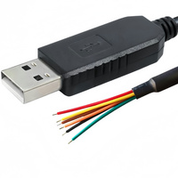 Directo de fábrica USB 2,0 tipo A macho a 6 pines MONTAJE DE Cable Pigtail FT232RL + SP485 Chipset para micrófono Monitor chaqueta de PVC