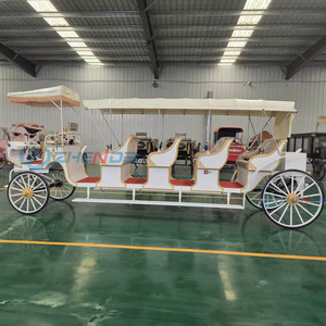 Magnifique calèche royale électrique blanche à 4+1 rangées de sièges, quatre roues, pour le tourisme, à vendre – Calèche royale pour Princesse - Product Image 3