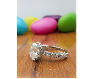 Anillo de Compromiso y Boda de Oro Sólido de 14K con Diamante Solitario VVS de 1 Quilate, Corte Brillante, Cultivado en Laboratorio, Certificado por IGI, para Mujer - Product Image 3