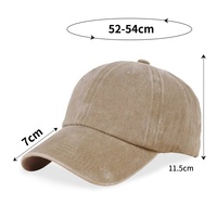 Gorra de Béisbol Vintage Personalizada con Efecto Desgastado, Ajustable, Logotipo Bordado Personalizado, Gorra de Algodón de 6 Paneles, Gorro para Exteriores