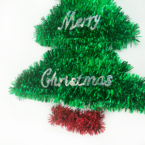 Ornement de Noël Qiankun 30x26cm, décoration murale en plastique vert pour Noël - Product Image 3