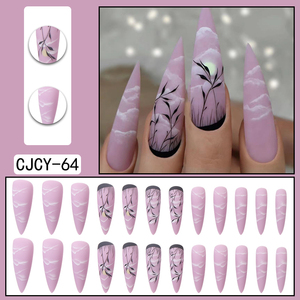 Temooi Nails Venta al por mayor Durable Press On Nails Long Coffin Ballerina Stiletto ABS Uñas postizas - Product Image 5