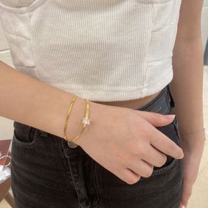 Dylam No Moq 18K Gold Plated Chain 5A Cubic Zirconia Solitaire Double Layered <b>Adjustable</b> 925 Sterling Silver Women <b>Bracelets</b> - Product Image 1