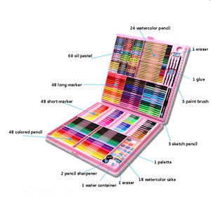 Bview Art Supplies 288Pcs pennarelli colorati pastello ad olio Big Deluxe Arts Drawing Set per bambini adolescenti adulti - Product Image 3