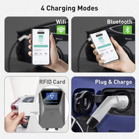 New Custom Smart 7kW/11kW/22kW IEC 62196 RFID Commercial Type 2 Wallbox OCPP EV Charger WiFi App Control EV Charging Stations