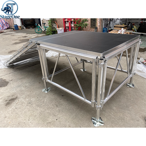 Scène de spectacle extérieure en aluminium à hauteur réglable pour concerts et mariages, avec escalier - Product Image 6