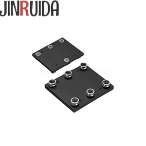 Rail de guidage linéaire externe à double axe en alliage d'aluminium JINRUIDA OSGR pour <span class=keywords><strong>tiroir</strong></span> dissimulé et armoire de présentation coulissante avec amortissement - Product Image 4