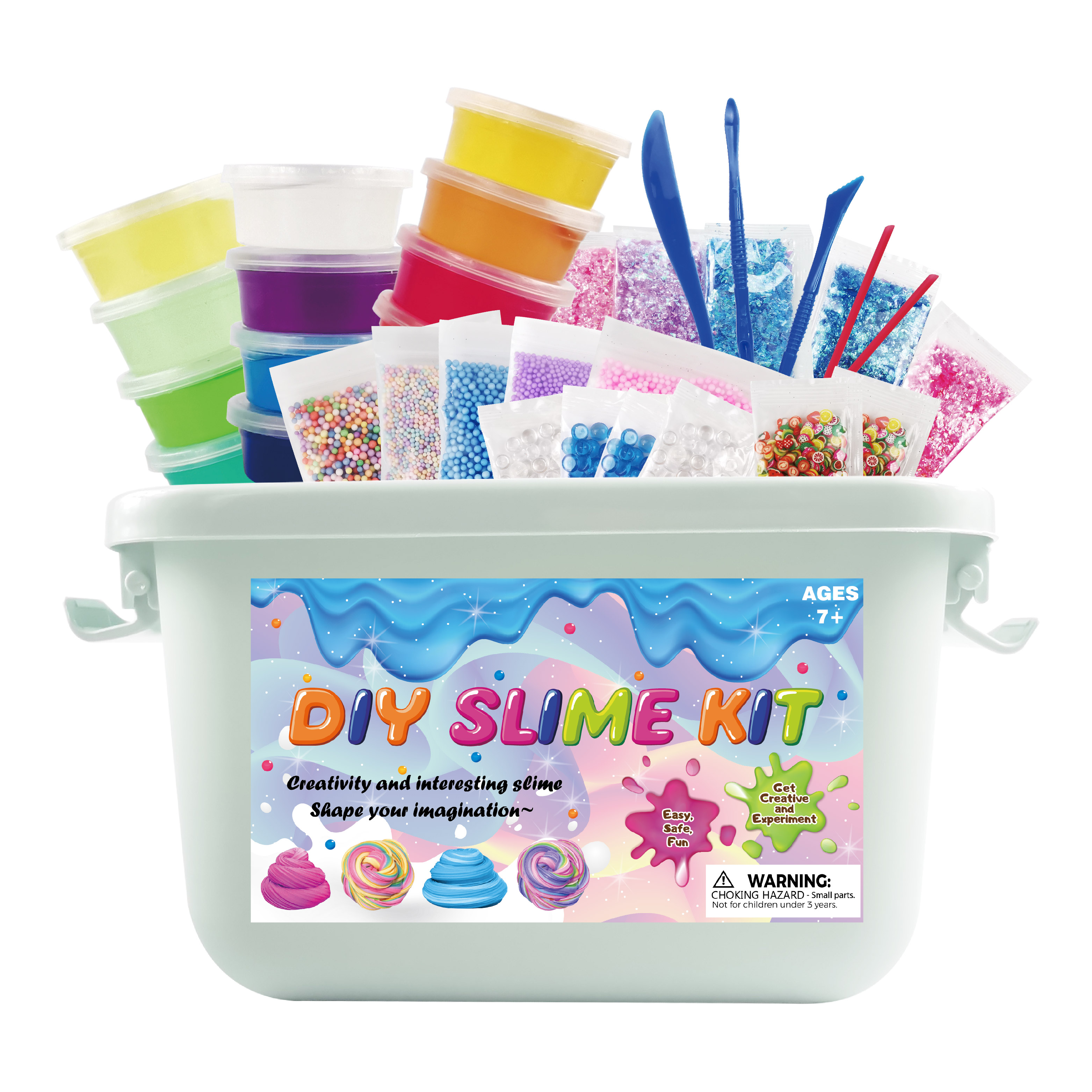 2021, товары для творчества, индивидуальный набор кристальных слаймов, пенопластовый блестящий крем, пушистая очистка, слайм из хлопка и конфет