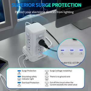 แถบไฟประเทศไทย<span class=keywords><strong>ม</strong></span>ีช่องเสียบ3ช่องแบบ3ช่องชนิด C ตัวขยายหลายตัวป้องกันการโอเวอร์โหลดสำหรับใช้ในอุตสาหกรรมขายดี - Product Image 4