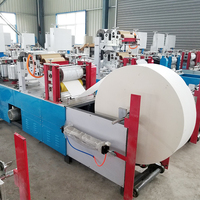 Ligne de production automatique de serviettes imprimées en deux couleurs, machine à plier et à gaufrer les serviettes
