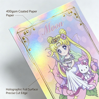 Tarjeta Coleccionable de Anime con Lámina Holográfica Arcoíris a Todo Color, Papel Recubierto Grueso de 400 g/m², Tamaño Personalizado OEM, para Regalo de Fans