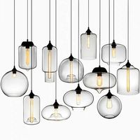 Luminaire suspendu en verre coloré moderne, lampe artistique de luxe pour hôtel, restaurant, salle à manger et îlot de cuisine