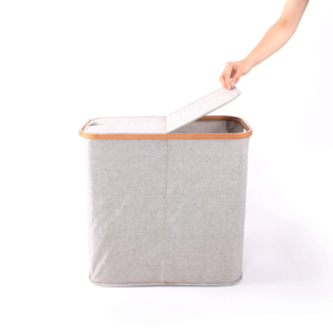 Competitive Price Space-Saving Foldable <b>Hamper</b> Best selling products Divided Foldable Laundry <b>Hamper</b> - Product Image 3