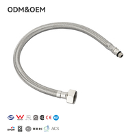 Tuyau flexible tressé Fanski pour robinet de cuisine/salle de bain F1/2M10, connecteur d'eau durable de haute qualité avec garantie de plus de 5 ans