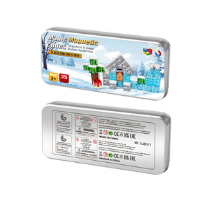 RS Ice Snow 35PCS Magnetic Building <strong>Blocks</strong> Portable Creativity <strong>On</strong>-<strong>The</strong>-Go Iron Case Travel Essential Toys Made Durable Plastic - Product Image 5