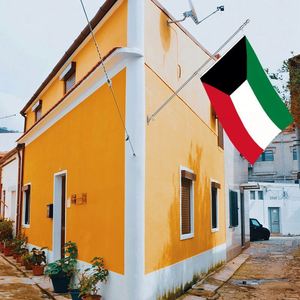 3x5Ft Kuwait <b>Flag</b> Polyester With Two Brass Grommets Single Layer Wall Hanging Outdoor and Indoor Decor - Product Image 3