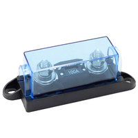 Porte-fusibles automobile MEGA 32V DC 30A-500A à fixation par boulons, bloc de fusibles automobile avec couvercle transparent pour bateaux marins et camping-cars