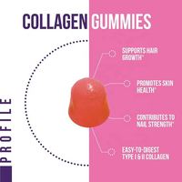Compléments Alimentaires Végétaliens Comestibles avec Collagène et Acide Hyaluronique, Gommes Vitaminées pour Cheveux, Gommes au Collagène et Biotine