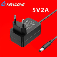 Adaptateur secteur AC/DC KEYULONG 5V 2A 10W avec prise US/EU et câble de 1,5 m pour routeur, caméra, éclairage LED en matériau PC certifié CE 50/60Hz