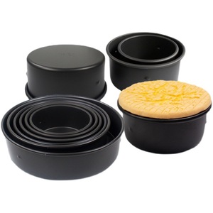Moule à gâteau rond en mousseline de soie en alliage d'aluminium anodisé dur avec fond fixe - Product Image 6