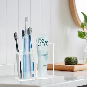Factory Wholesale for Countertop Clear Acrylic <b>Toothbrush</b> <b>Holder</b> & Stand Polished Surface for Garment Displays Custom Logo - Product Image 3
