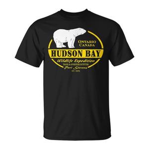 T-shirt Hudson Bay Wildlife Expedition, design ours polaire, Ontario, Canada, noir - Product Image 1