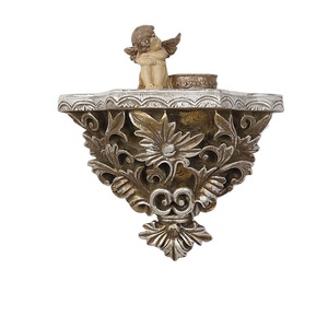Mensola in resina porta scaffali ornato in gesso floreale antico artigianato mensola a mensola a <span class=keywords><strong>muro</strong></span> staffa appesa a parete - Product Image 5