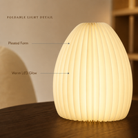 Lanterne en papier pliable en forme de vase, faite à la main, rechargeable, pour la décoration de salon, de restaurant, de table de nuit