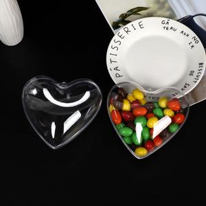 Handgemachte transparente 6cm umwelt freundliche Herz Anhänger Hochzeits dekoration füllbare Plastik kugeln Weihnachts kugeln Geschenk box - Product Image 4