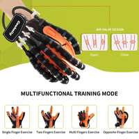 Gants robotisés de rééducation, appareil électrique d'entraînement des doigts, dispositif de massage de la main pour AVC et hémiplégie avec 5 doigts séparés