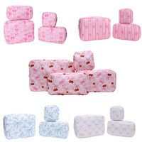 Trousses de Toilette et de Maquillage en Nylon à Fermeture Éclair avec Motifs Nœuds Papillon pour Femmes et Filles, Idéales comme Cadeaux pour Demoiselles d'Honneur
