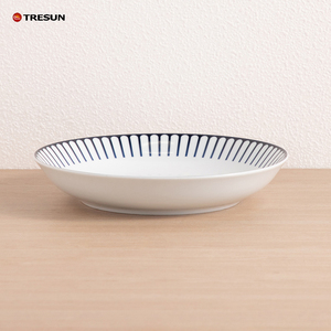 TRESUN China 16 Pieces Blue <b>Navy</b> Stripe Fine Porcelain <b>Dinner</b> <b>Set</b> for Wholesale 4 Persons Coastal Design - Product Image 4