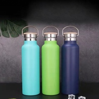 Bouteille isotherme sous vide en acier inoxydable 304, gourde sportive en métal pour enfants et adultes, OEM ODM, thermos isolé avec revêtement en poudre, vente en gros