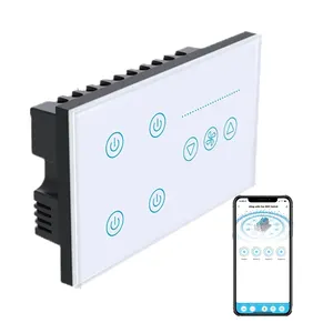 AC 110-220V 4Gang 1 Fan Wifi Smart Touch Switch Alexa Voice Tuya app controllo prodotti per la casa intelligente interruttore di velocità della luce