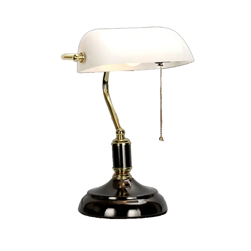 مصباح إضاءة مكتبية, مصباح إضاءة صناعي عتيق باللون الأخضر والأبيض يصلح للاستخدام في العمل أو الاجتماعات