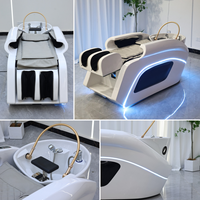Chaise de lavage de salon de coiffure de lit de shampooing de Spa de tête de Massage électrique de luxe professionnel