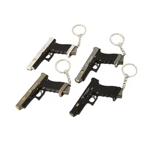 K079 1:3 스케일 작은 총 펜던트 나일론 잡아 모델 합금 PTI 권총 열쇠 고리 장난감 피젯 장난감 금속 열쇠 고리