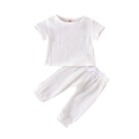 Ensemble de vêtements en coton pour enfants de 3 à 12 ans, t-shirt et pantalon en lin, nouveauté Offre Spéciale