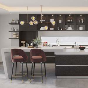 Armoires de cuisine modernes haut de gamme en bois massif avec des designs personnalisés et un service de conception gratuit pour toute la maison - Product Image 2