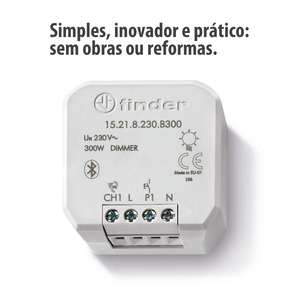 ตัวควบคุมไฟฟ้าอิเล็กทรอนิกส์ Finder 300W 230V บลูทูธไร้สาย ควบคุม 1 ช่องทาง รองรับแอปพลิเคชัน - Product Image 4