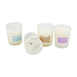 Mini <span class=keywords><strong>bougie</strong></span> aromatique ronde artisanale en cire de soja, écologique, dans un bocal en verre de 55g pour Halloween et Noël - Product Image 6