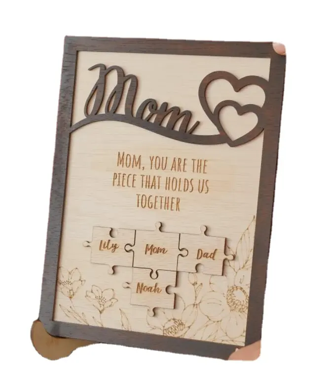 Персонализированный Деревянный знак головоломки мамы для уникальной матери бабушки презентовать идеи