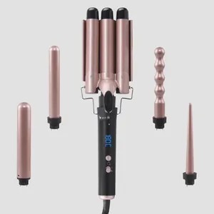 5 In 1 Multifunction Hair Curler Gold And Black Hair Curler Vivid And Vogue Hair Curler