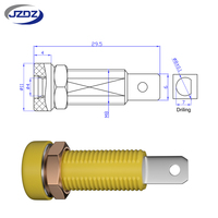 Connecteur Jack à Douille Banane 4mm JZDZ, Borne de Liaison Électrique avec Trou de Test, Pièces et Outils DIY J.40015