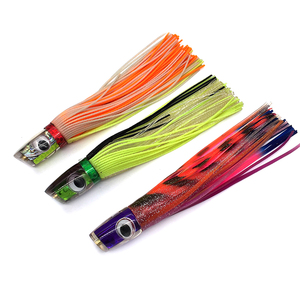 Señuelos de Pesca de Arrastre Personalizados, Realistas, Sin Aparejos, para Agua Salada, con Falda Grande, para Pesca de Grandes Peces como Marlín, Atún, Wahoo y <span class=keywords><strong>Mahi</strong></span> - Product Image 3