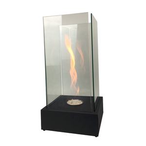 Chimenea tornado de bioetanol de pie con gran vidrio templado - Product Image 1