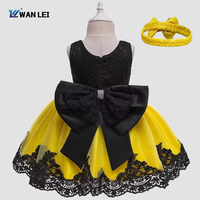 Robe de cérémonie florale en dentelle pour enfants, style princesse, pour filles, idéale pour les fêtes d'anniversaire estivales
