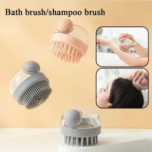 Silicone Shampoo Comb Brush Liquid-Infused Eco-Friendly Pet Bathing Scalp Massager Multi-functional Body <b>Scrub</b> Brush - Product Image 4