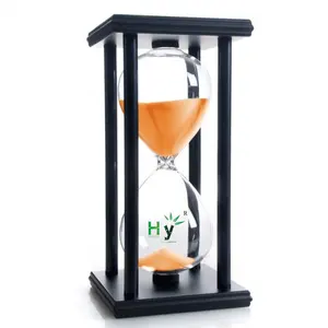 Honghao Geweldige Kwaliteit 30 Minuten Sandglass Timer Met Houten Gebaseerd Voor Keuken Woonkamer Kantoor Thuis