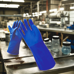 Custom Blue PVC Full Hand Safety <b>Gloves</b> Waterproof Long <b>Fishing</b> <b>Gloves</b> for Industrial Work - Product Image 4